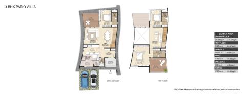 3 BHK patio villa