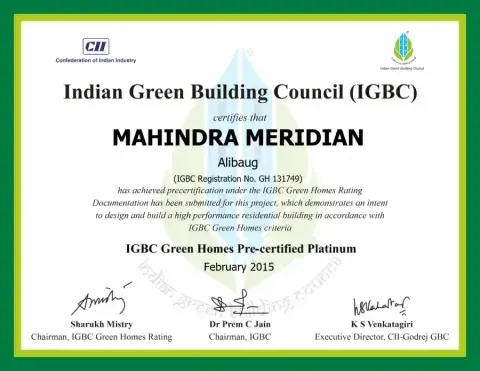 Mahindra-Meridian-IGBC-Certificate