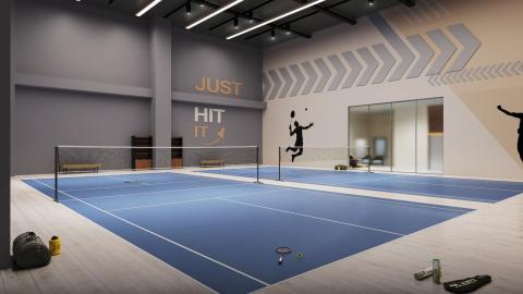 Twobadmintoncourts