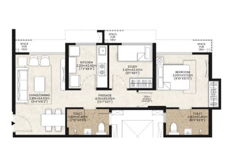 1.5 BHK