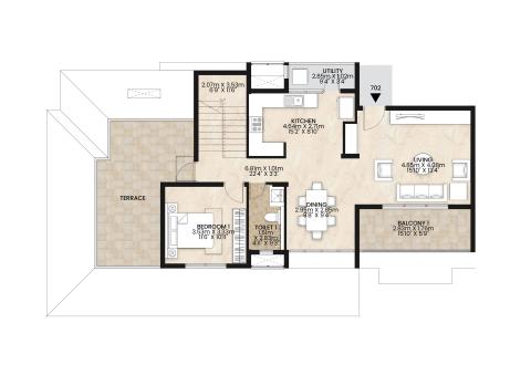 4 BHK - Lower Level (Type 1