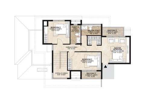 4 BHK - Upper Level (Type 1)