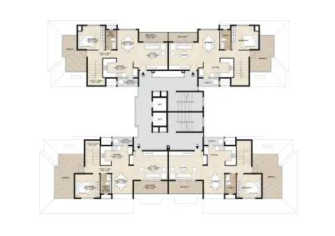 C7 – Duplex Lower-Level plan