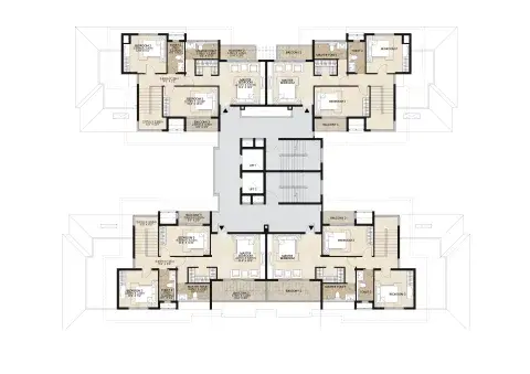 C7 – Duplex Upper-Level Plan