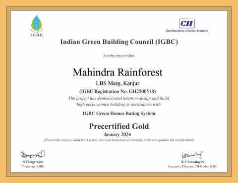 Precertified gold_Mahindra Rainforest
