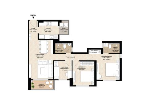 Rainforest-Unit-Plans_TOWER-N5-2.5-BHK-PREMIUM-B-scaled