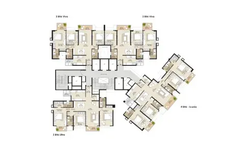 Tower J – Typical floor plan