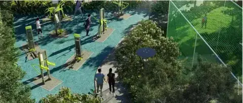 outdoor gym area