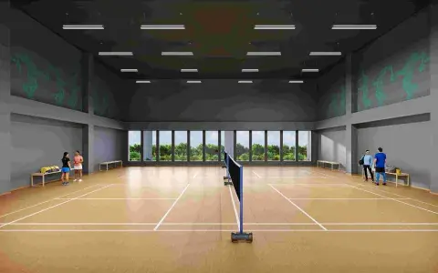 9 Badminton courts