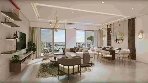 Expansive living room