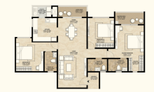 3bhk unit plan