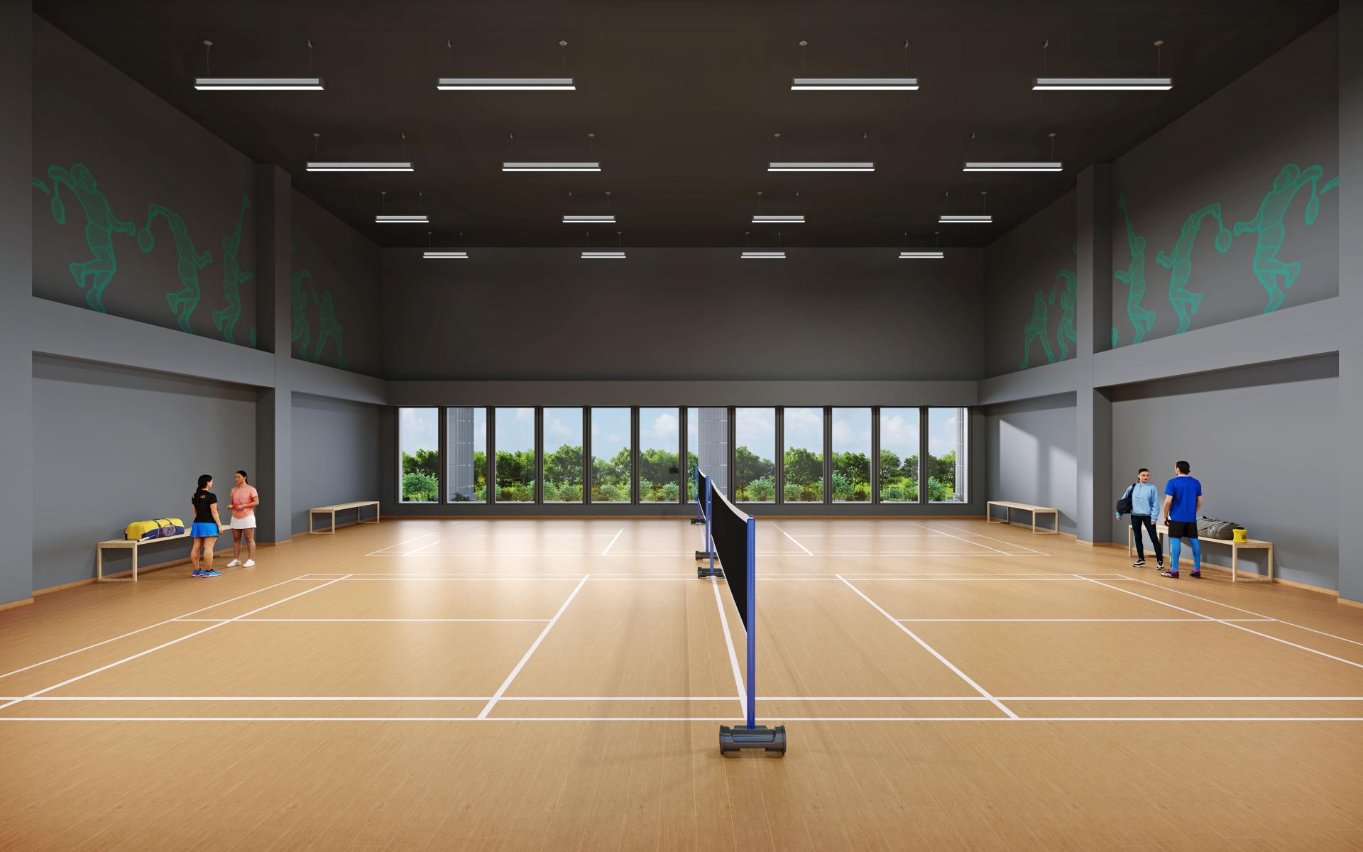 Badminton courts