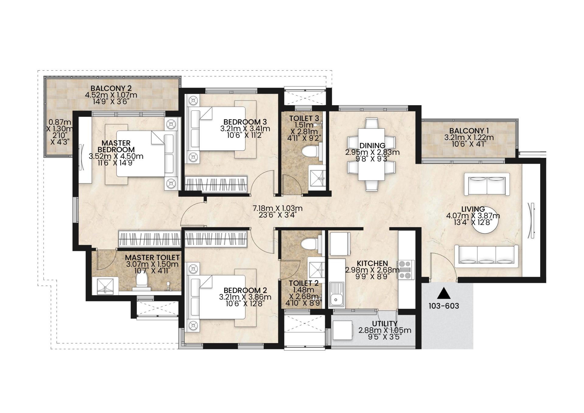 3BHK