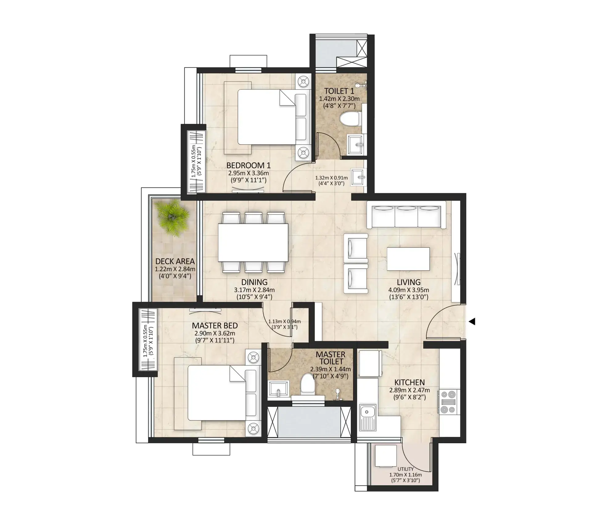 2BHK - Unit Plan copy